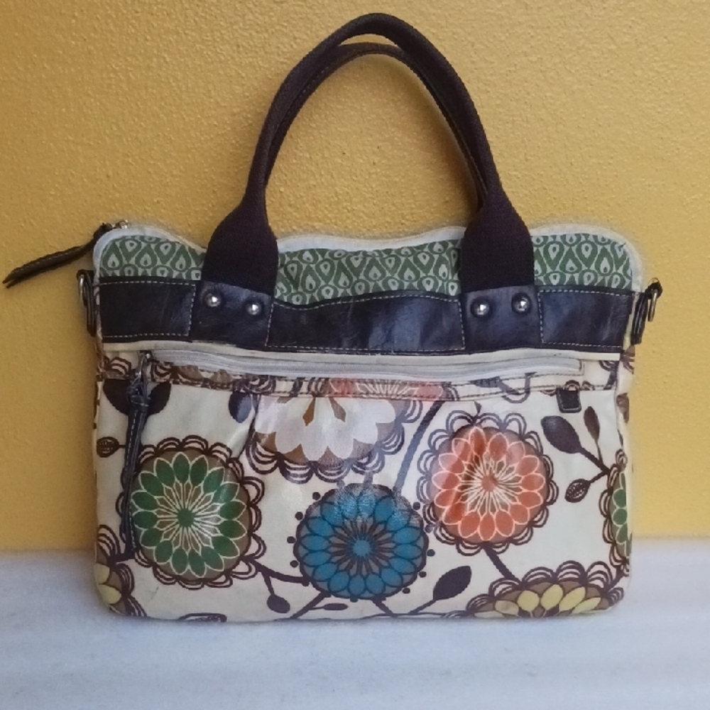 FOSSIL Floral Patterned Women's Bag Satchel Handbag